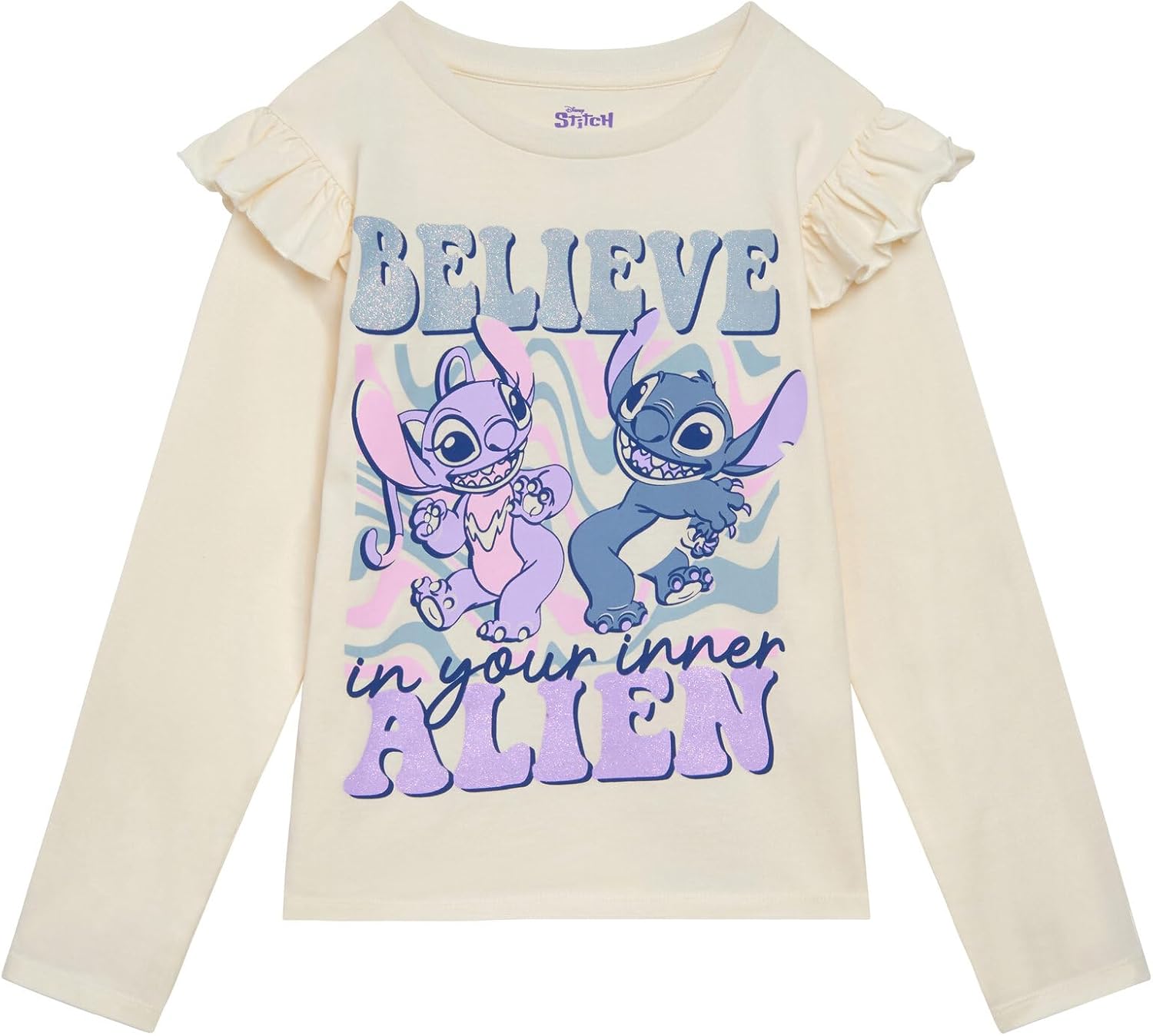 Disney Girls 2 Pack Long Sleeve T-Shirts Infant to Big Kid Sizes (18 Months - 14-16)