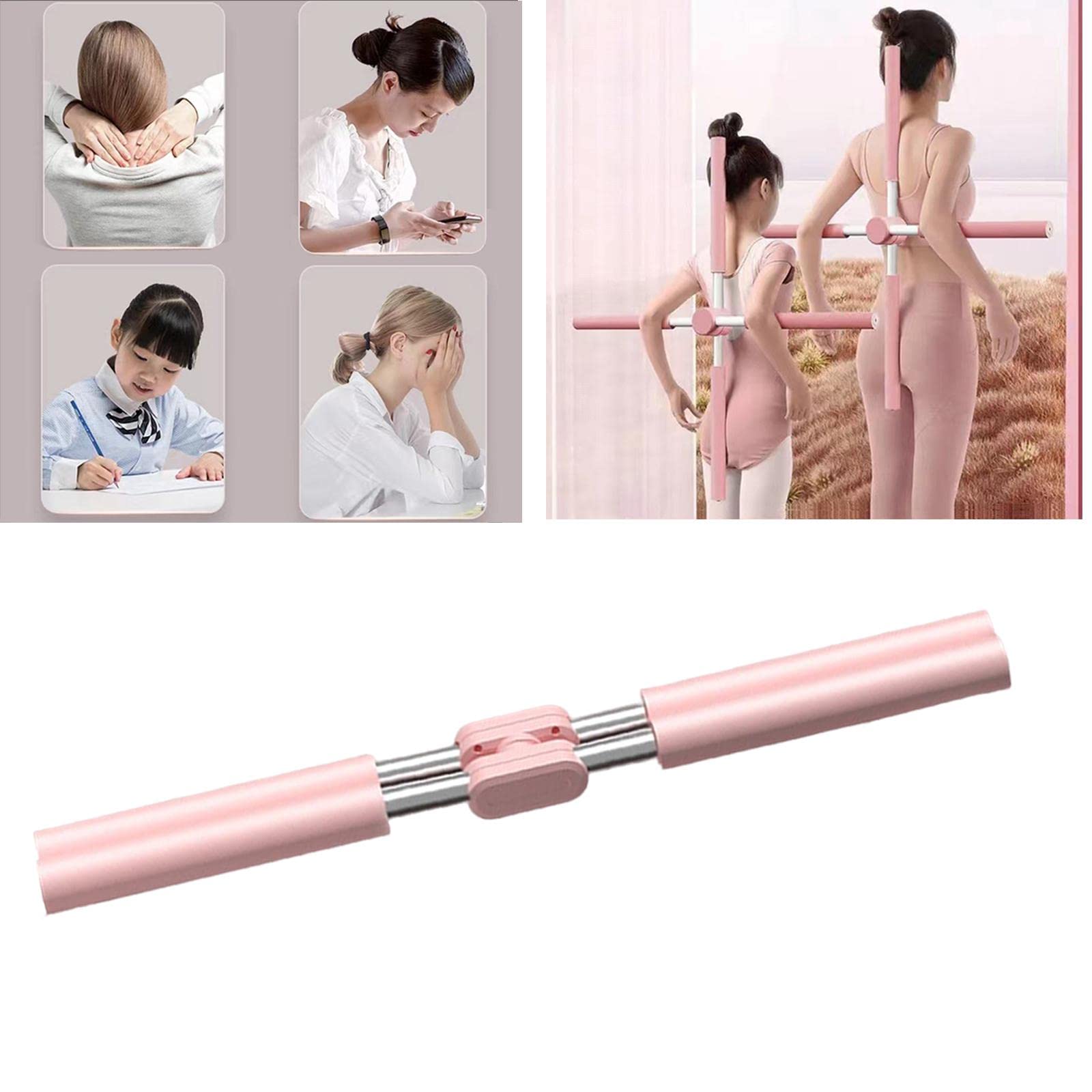 Losa Yoga Tool Flexibility Enhance Beautifying for Shaping Body Dance Gymnasts 60cm Pink-image-14