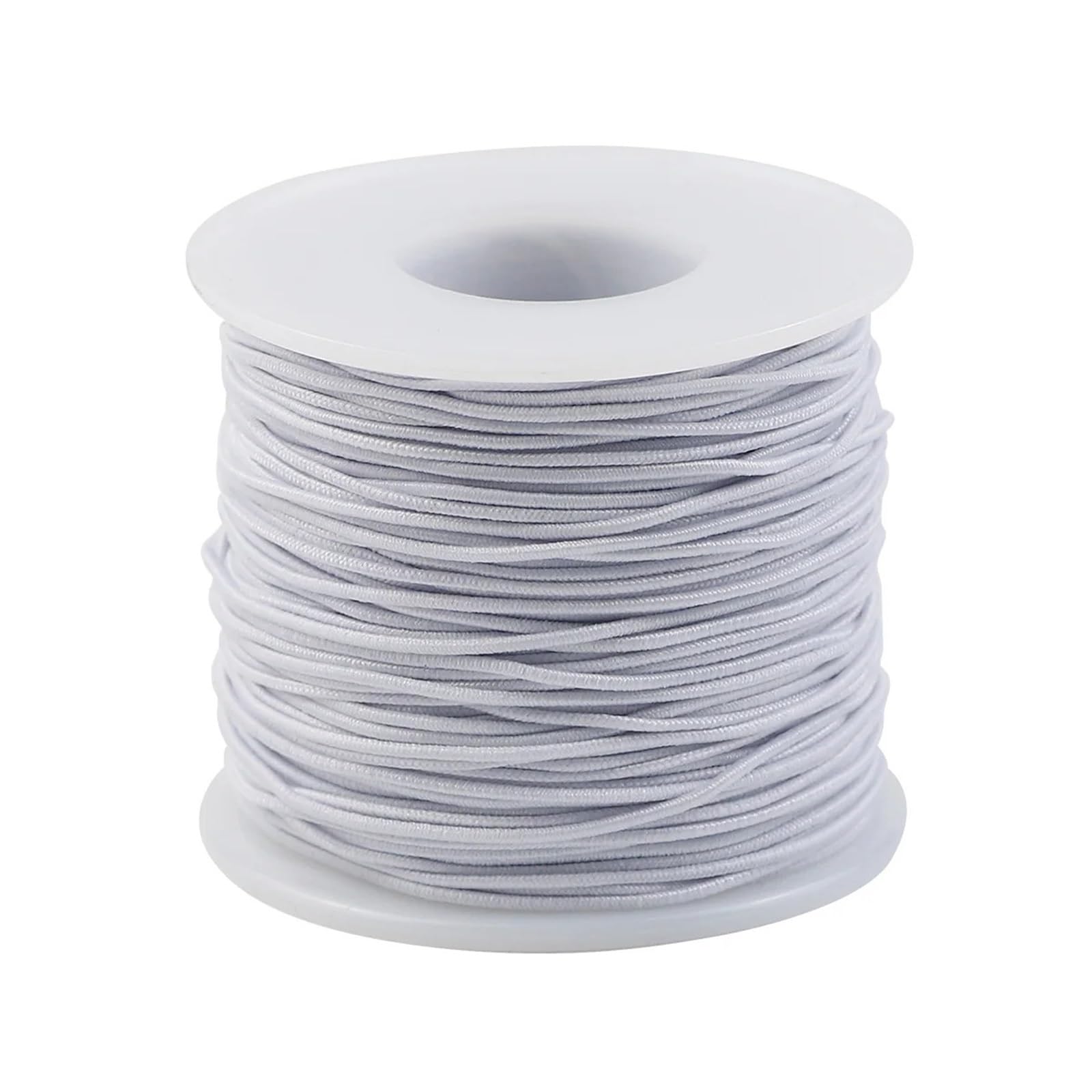 Elastyczny sznurek do bransoletek 5 rolek 50 metrów 1mm kolorowy rozciągliwy z koralikami DIY materiały ​​wyrobu biżuterii(White)