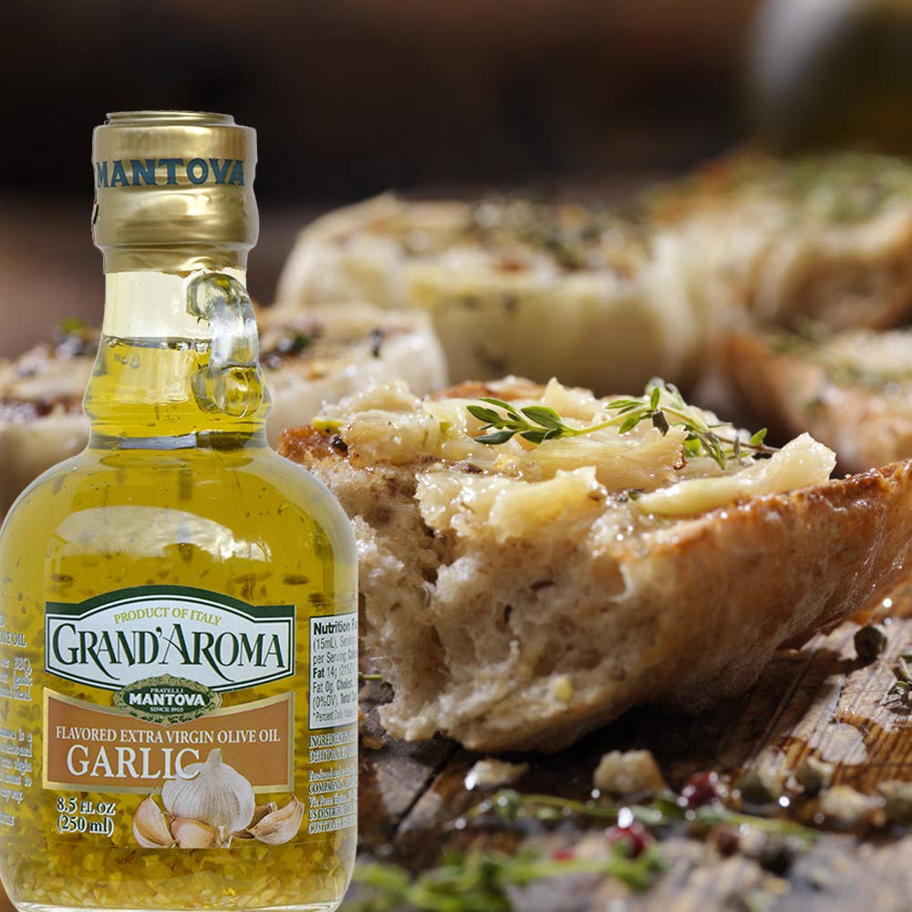 8.5 Oz Garlic Grand'aroma Flavored Extra Virgin Olive Oil (Pack of 2) 4 8.5 Oz Garlic Grand'aroma Flavored Extra Virgin Olive Oil (Pack of 2)