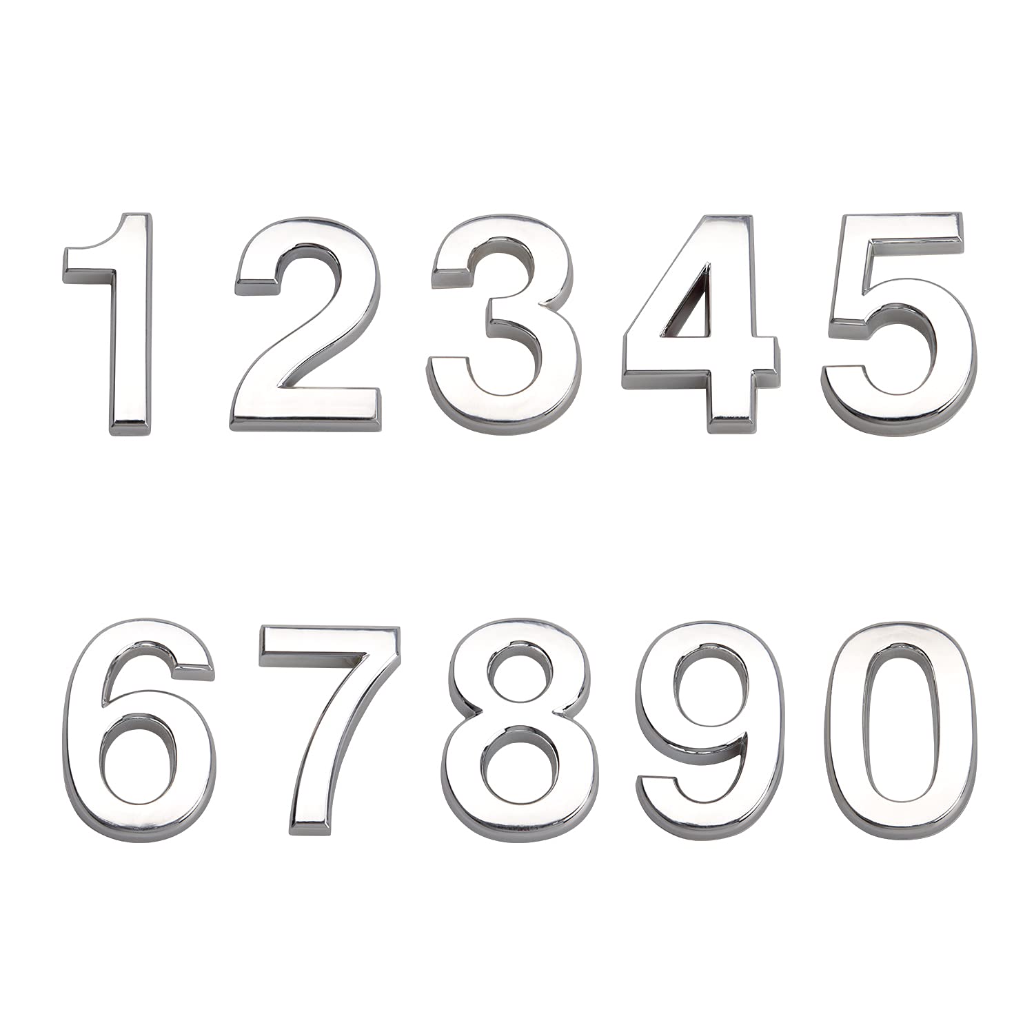 Matory 20 Pieces 2 Inch Mailbox Numbers 0-9 Self Adhesive Reflective House Door Address Number for Home Office Mailbox Apartment (20)
