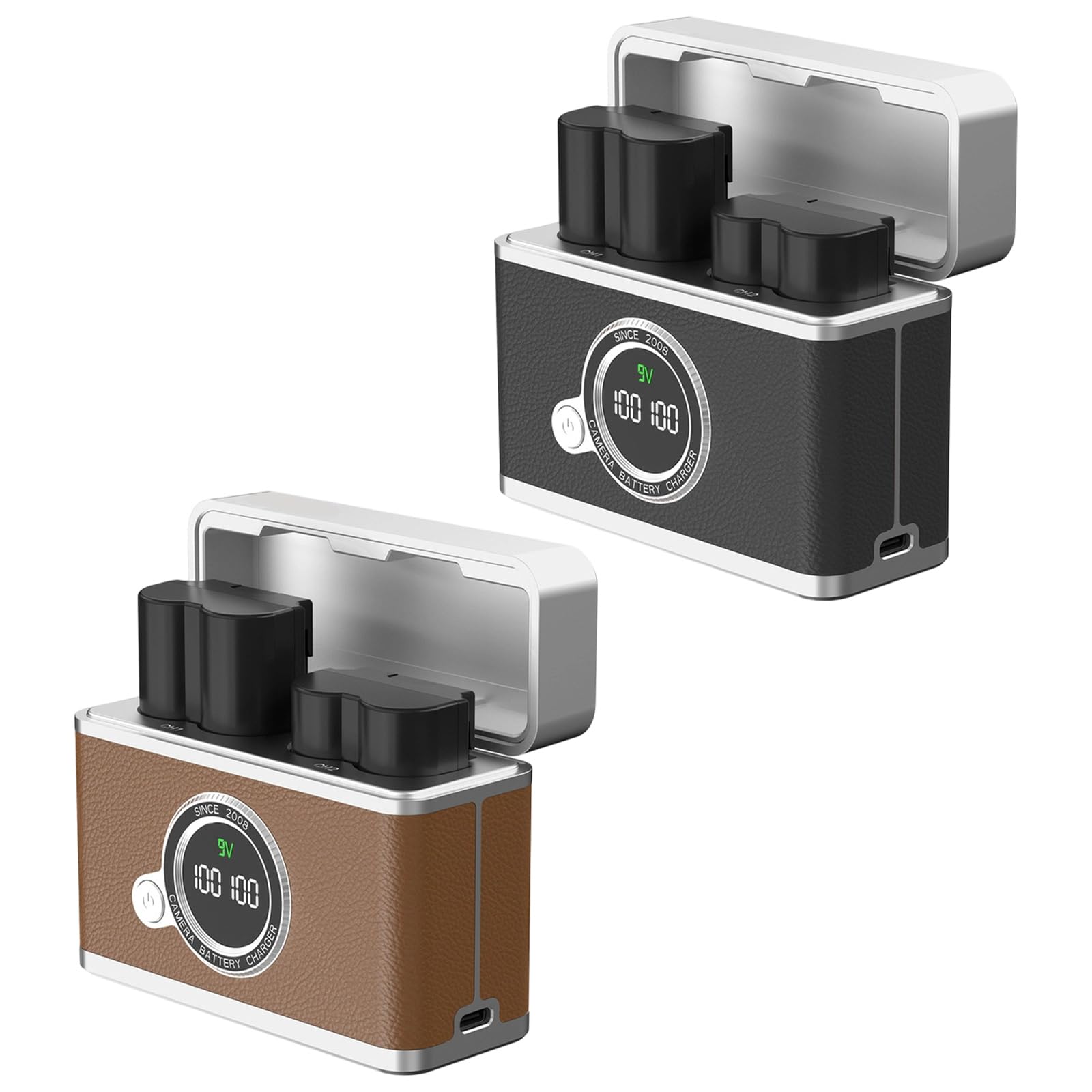 W235 USB C - Cargador de batería para cámara con indicadores LED, color