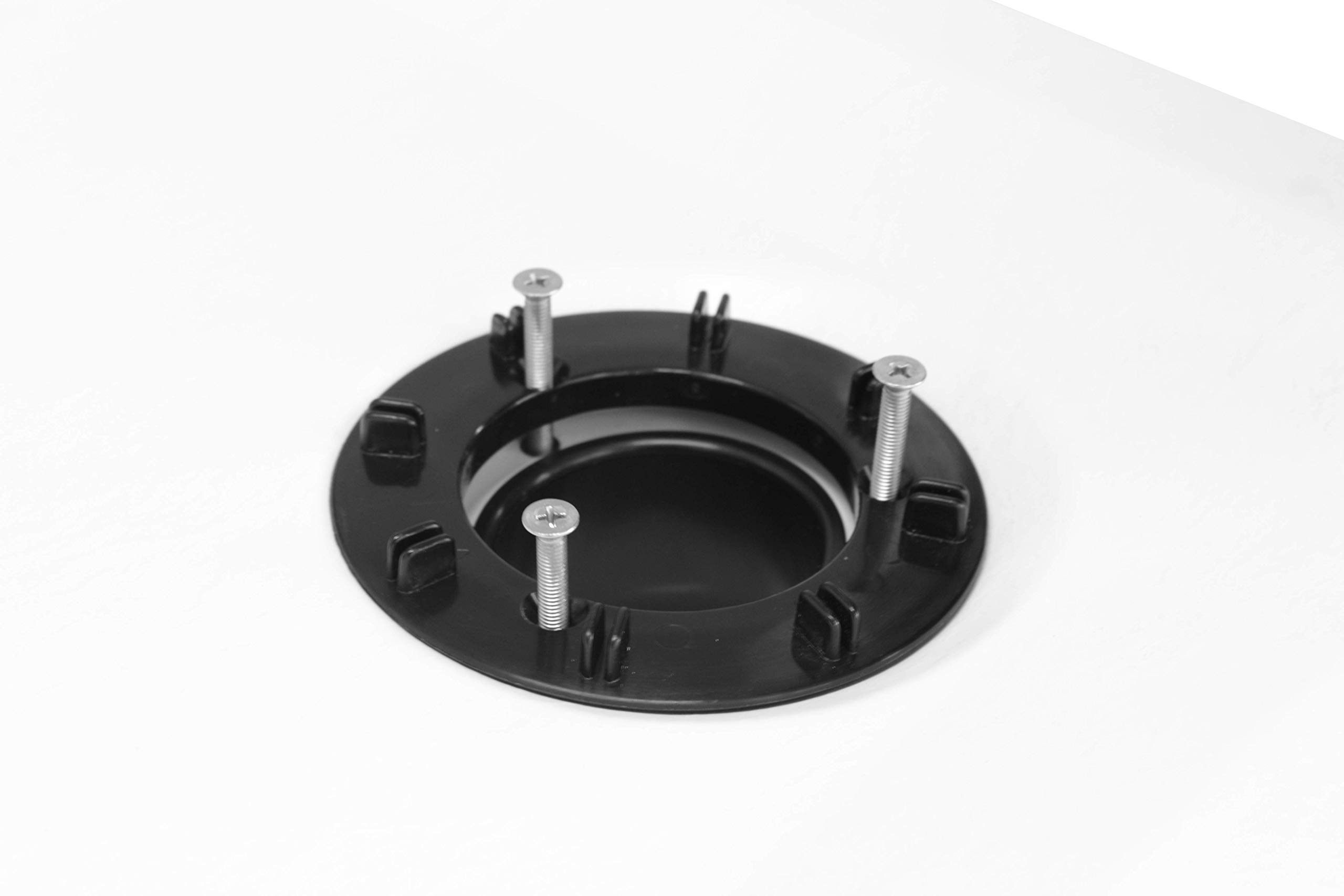 ew-haustechnik - Desagüe para ducha (plano, 90 mm de diámetro, horizontal), color negro