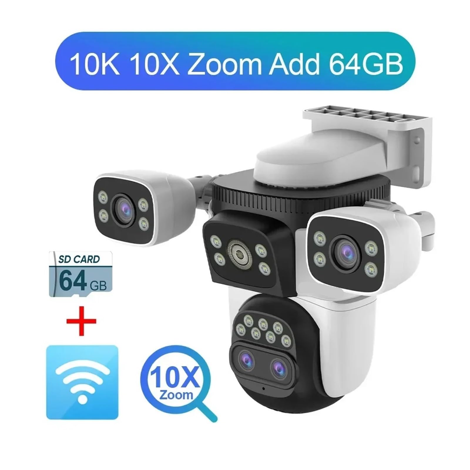 Caméra WiFi PTZ à Quatre objectifs 20MP 10K