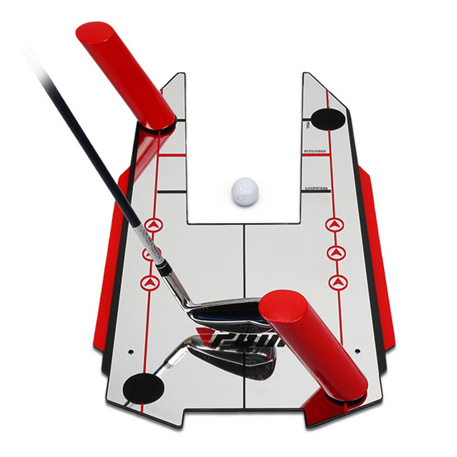 DYTWXG Golf-Putting-Ausrichtungsspiegel, tragbarer Übungs-Putting-Trainer, Unterstützung bei der korrekten Körperhaltung, Putting-Trainingszubehör, tragbarer Putting-Trainer für Schwungübungen