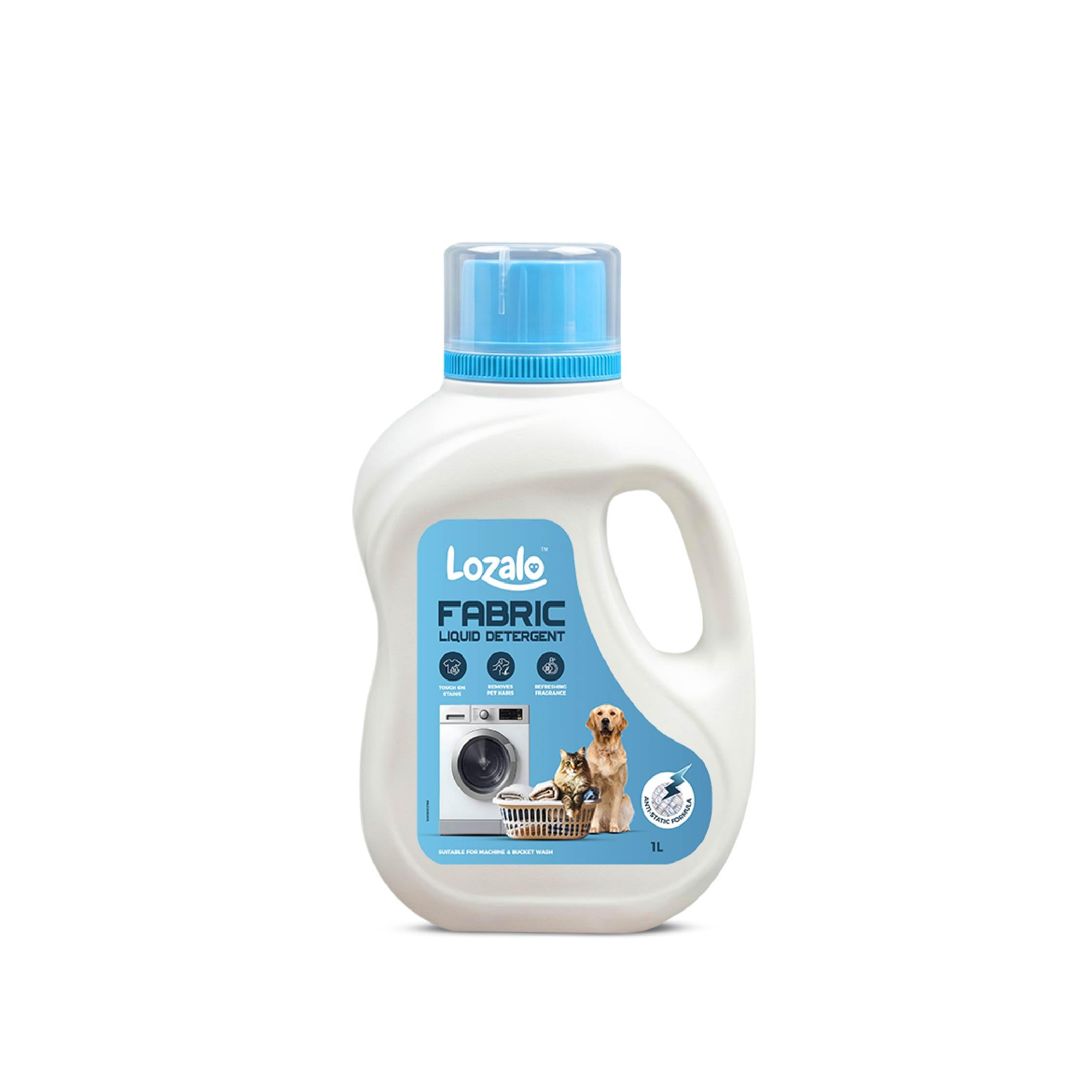 Lozalo 1Ltr Fabric Liquid Detergent for Dog & Cat Clothes | Say Goodbye to Fur-Covered Fabrics | Refreshing Fragrance, Antistatic Formula, Pet-Friendly Stain Remover | Cloth Detergent | Pack Of 1-image-49