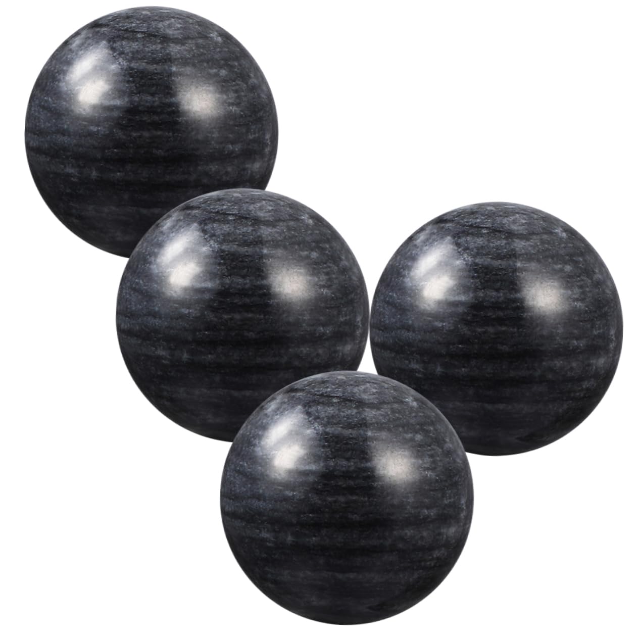 FOMIYES 5 Sätze Den Ball Drehen Hand Ball Em Handball Hand Massage Ball Handmassage Ball Sensorische Bälle Silberne Kugeln Handballen Massieren Tragbare Kugel Stein Black 4 Stücke * 5