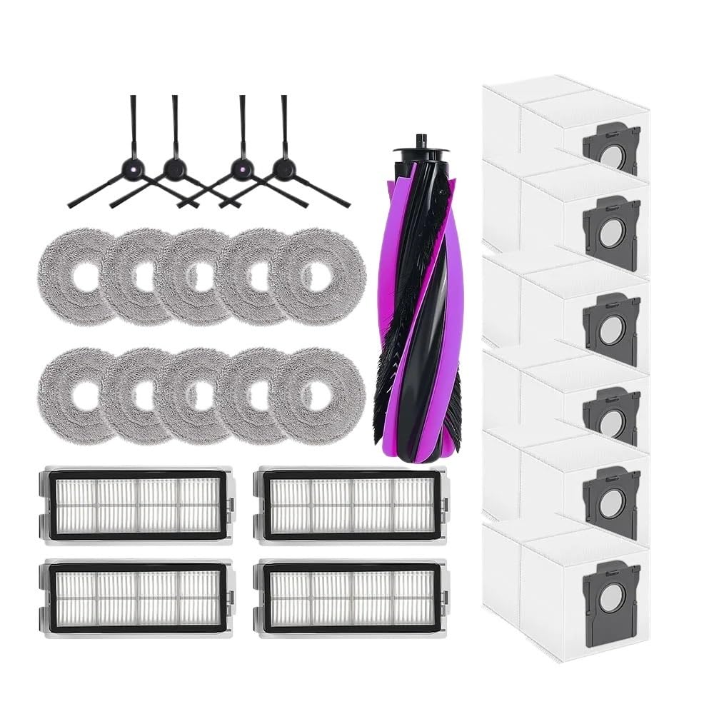 Compatible para Midea Kit Completo Consumibles Robot V12 Pro | Cepillos, Filtro Y Paños Para Recambio Diario(25PCS SET)