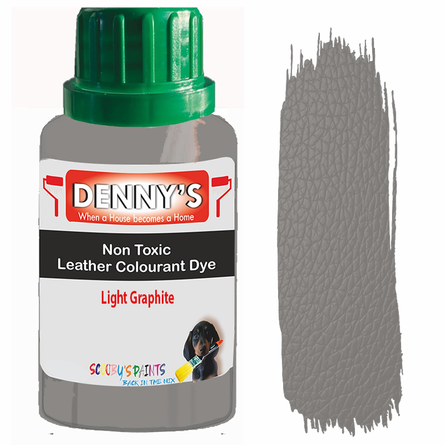 All in One Leather Colourant Self Seal Leather Dye Repair Paint for Furniture, Sofas, Car Seats (Light Graphite, 250ml Bottle)