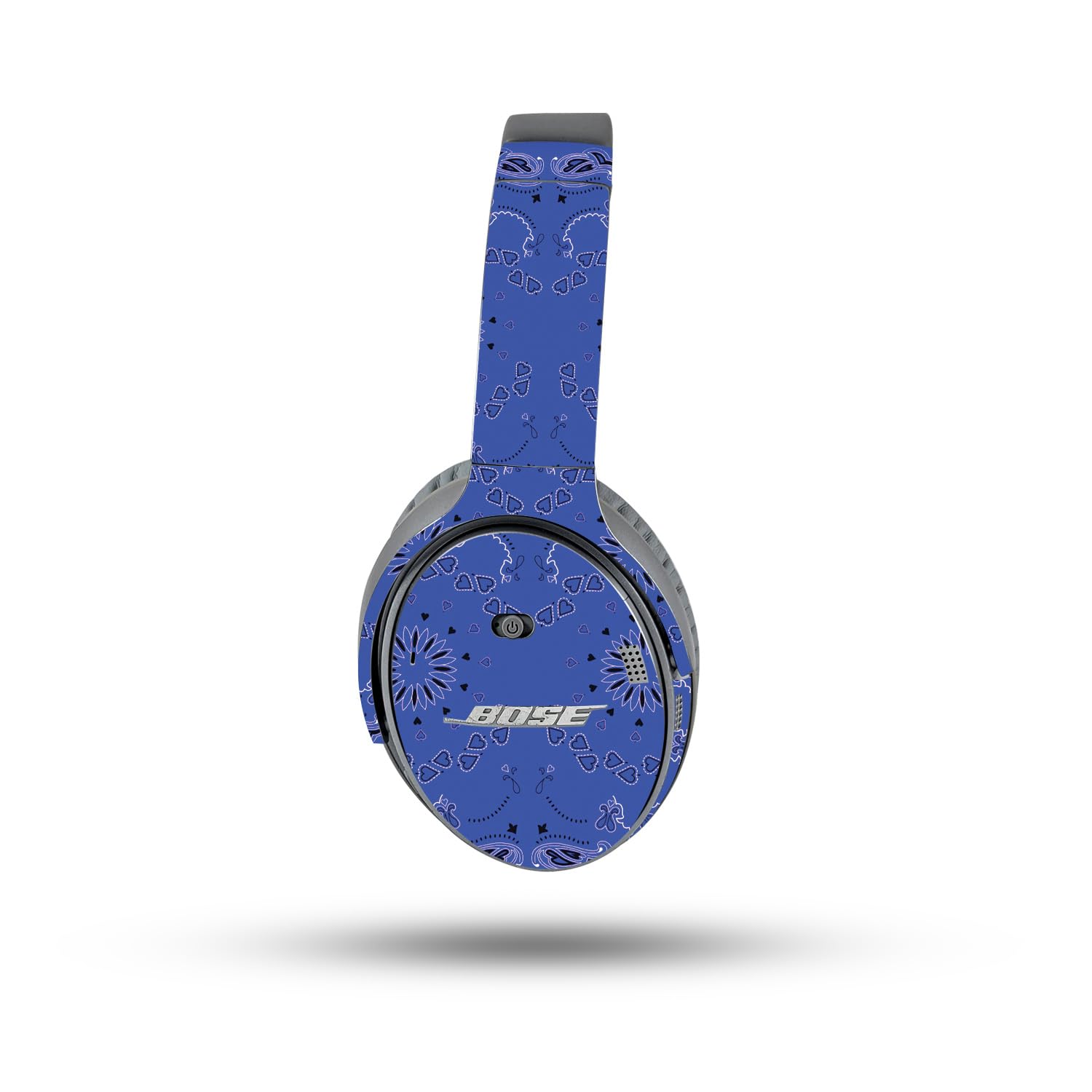 MightySkins Skin Compatible with Bose QuietComfort 35 II Headphones - Blue Bandana | Protective, Durable, and Unique Vinyl Decal wrap Cover | Easy to Apply, Remove, and Change Styles