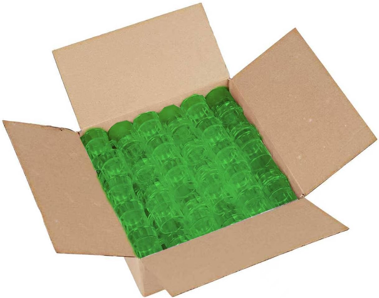 96 Pcs St Patricks Day Green Mini Plastic Beer Glass 1oz Green Irish Plastic Shot Glass Reusable Saint Patty's Day Celebration Beer Shot Glass