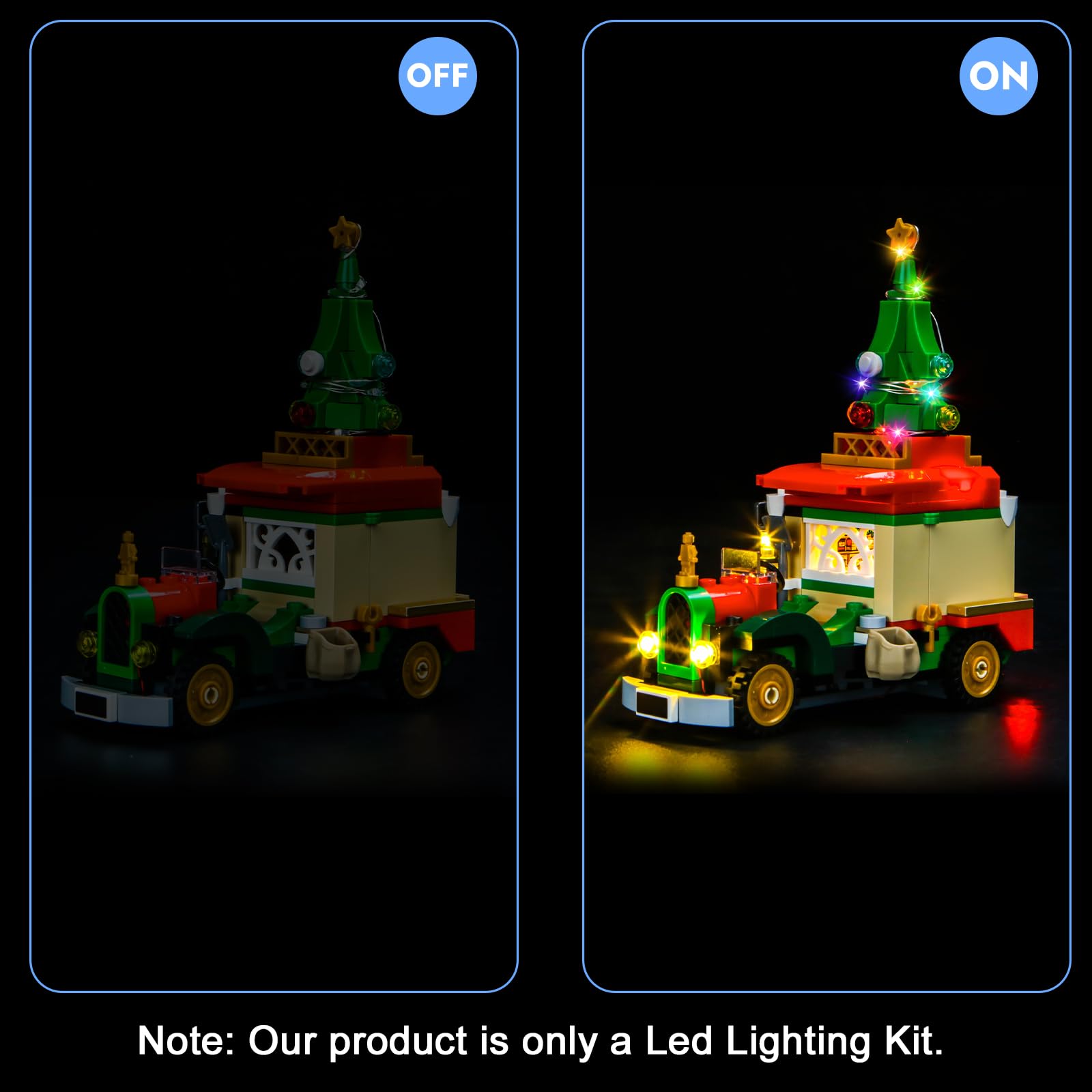 LocoLee Led Light Set Compatible with Lego Santa's Delivery Truck Led Decoration Lighting Kit Compatible with 40746 Building Blocks Model,Only Lights Set,No Model - Image 4