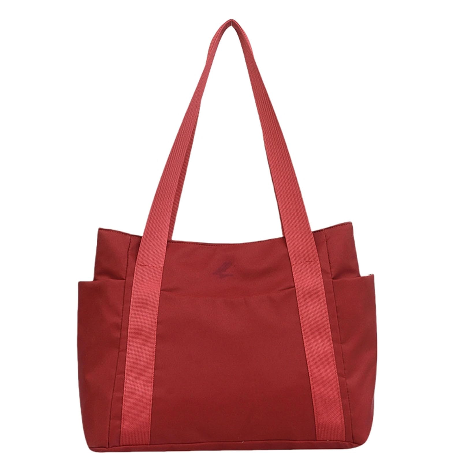 Sac à main en toile rouge pour maman avec bandoulière et grand volume