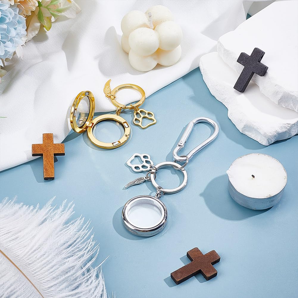 NBEADS 2 Pcs 2 Clolors Pet Picture Keychain - Image 4
