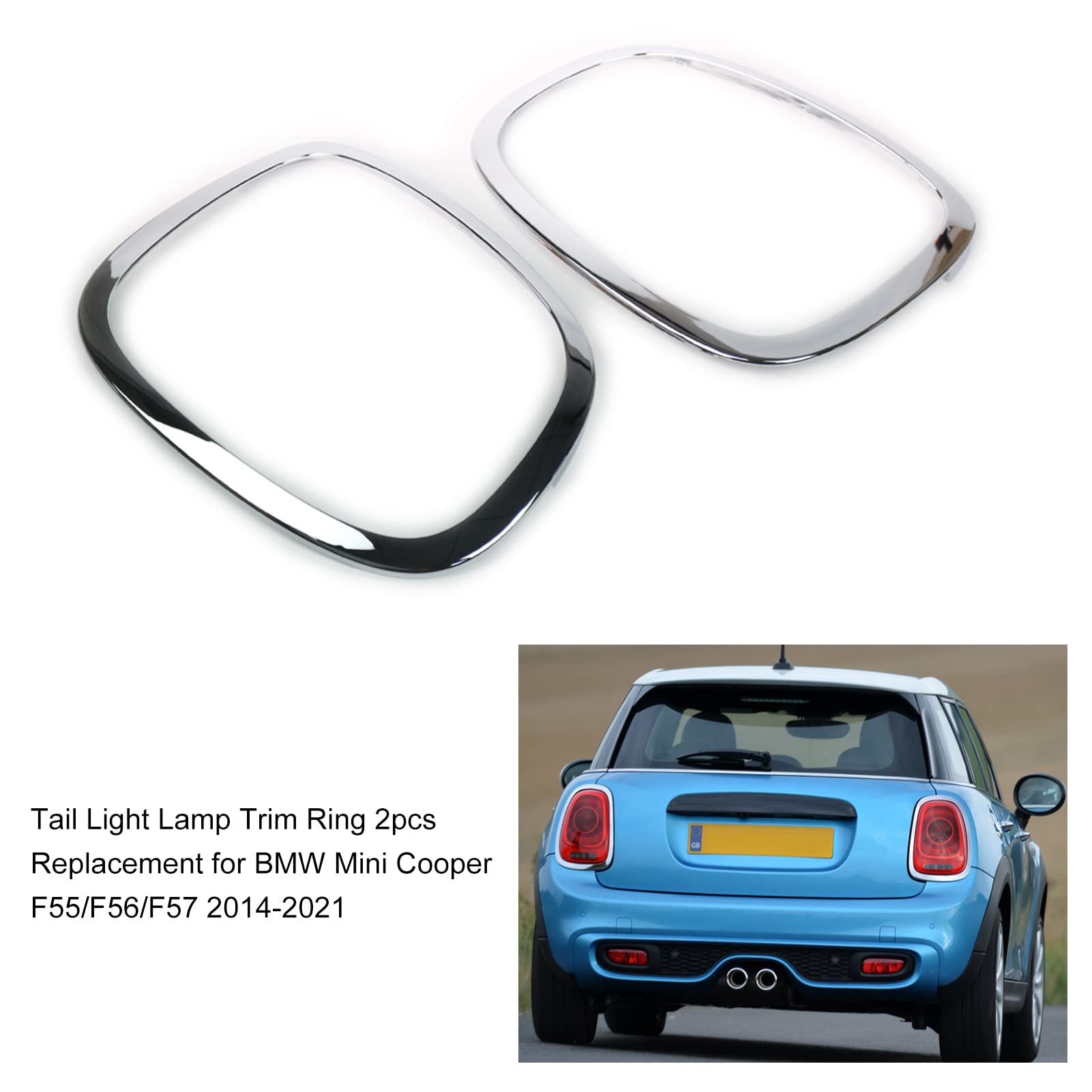 DIERI Rücklicht Lampen-Zierring 2 Stück Ersatz für BMW Mini Cooper 
