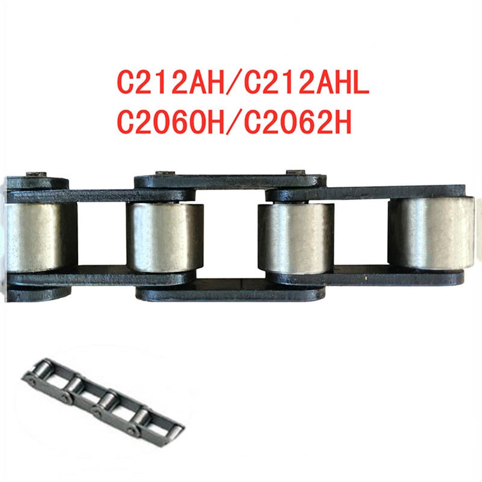 1PCS 1m Length Industrial Double Pitch Chain Conveyor Transmission Roller Drive Chain Big Small Roller MINGPING (Size : C212AH x C2060H)