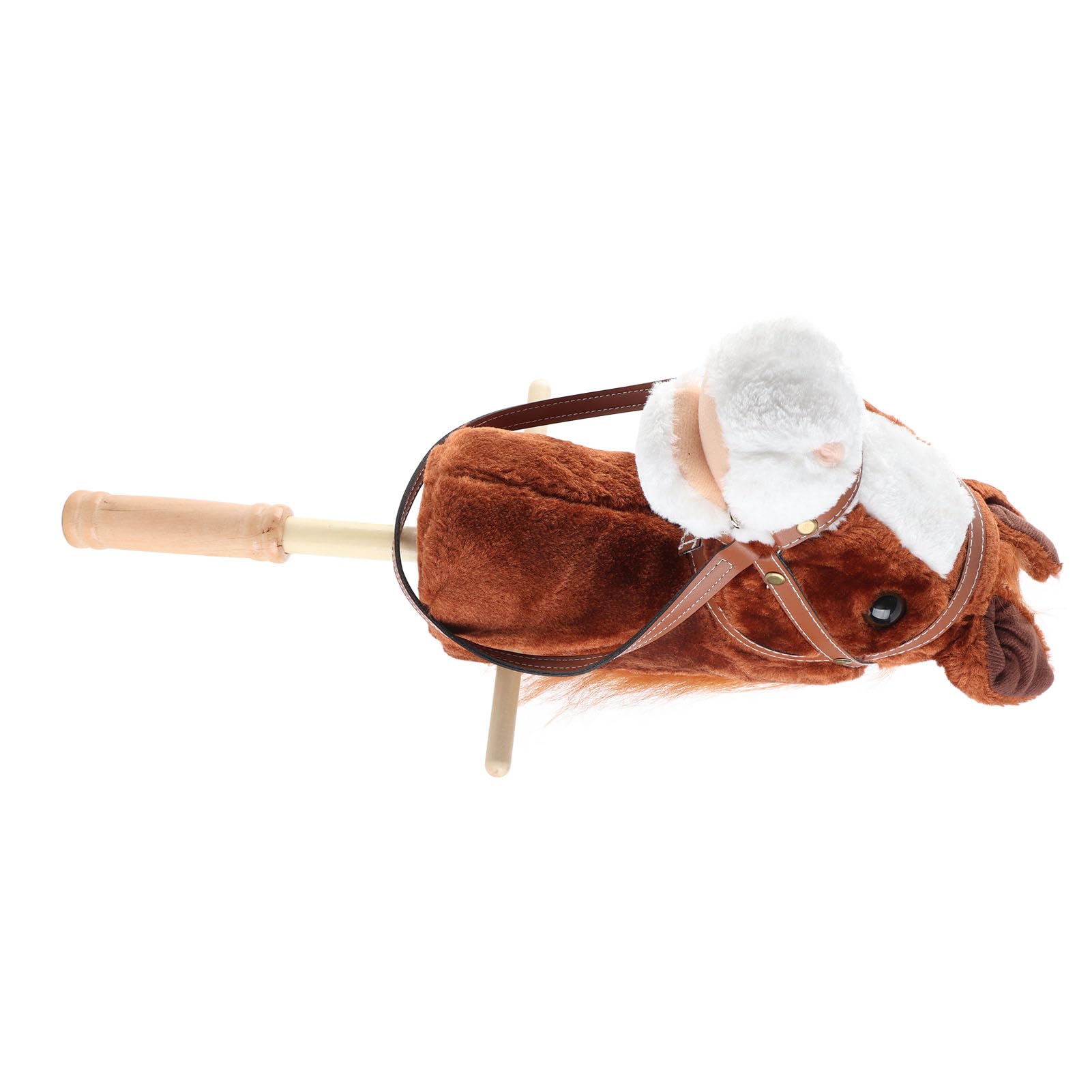 Rosvola Juguete de Peluche con Forma de Caballo, Diseño Suave y Lindo con Efecto de Sonido para Niños Pequeños, Materiales Duraderos de 38,58 Pulgadas (Café)