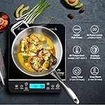 Duxtop Portable Induction Cooktop Burner, Induction Hot Plate with LCD Sensor Touch 1800 Watts, Silver 9600LS/BT-200DZ - Image 2