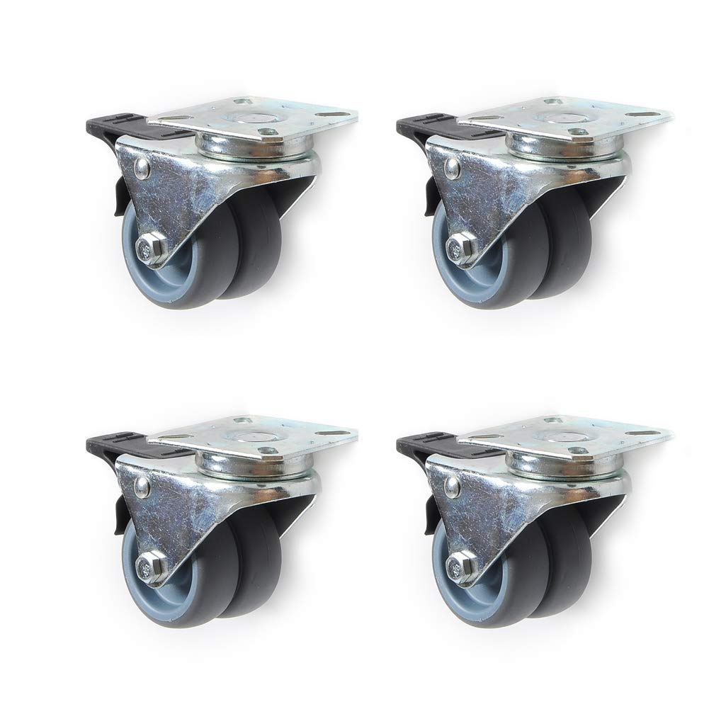 Buy 4pcs Caster Wheels Replacement Swivel Transport Rollers Polypropylene Castors Galvanised