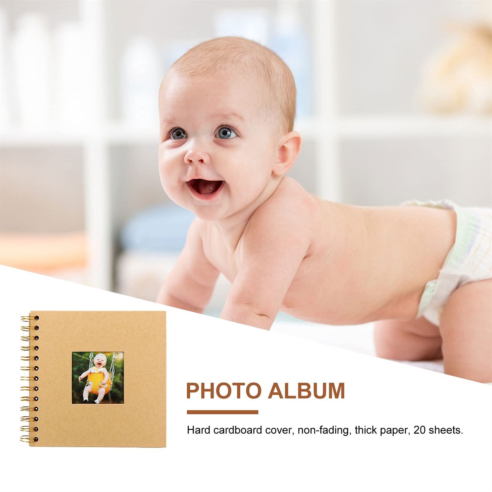 Álbum de fotos Creative Photo Album Página Scrapbook Photo Album Memory Book Libro de visitas 20 Páginas for Aniversario Boda Viajar Baby Shower, etc. Album Fotos (Color : Negro)