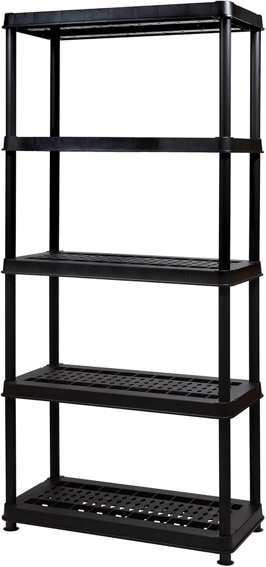 Greenmade Plastic 5 Tier Utility Storage Shelf Unit System