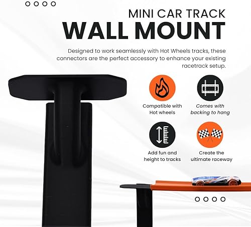 Miniatura 3 de Conectores de pared de carreras de juguete compatibles con Hot Wheels Accesorio de construcción de pista de carreras para niños Rampa de carreras