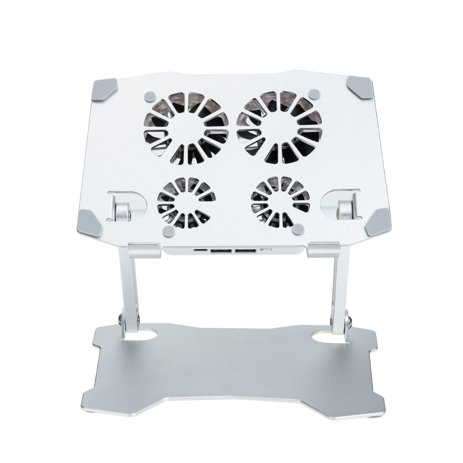 Supporto Regolabile per Laptop Raffreddamento Aria, Supporto Ergonomico per Computer Portatile e Tablet, Rotazione 180° e Cuscinetti in Silicone Antiscivolo, per Ufficio e Casa