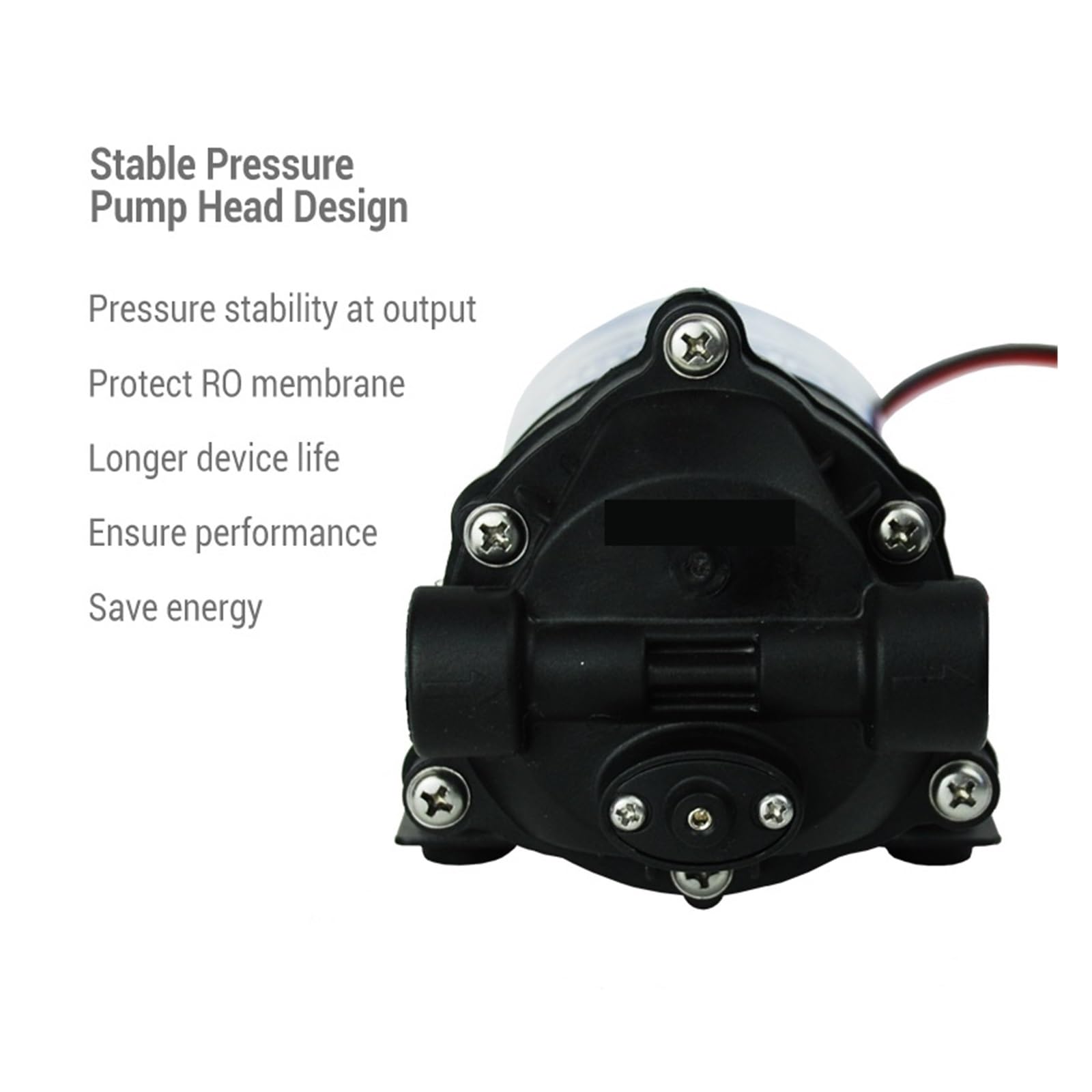 Bomba De Refuerzo Agua RO 24V 50gpd 2500NH Aumenta La Presión Del Sistema Ósmosis Inversa Funcionamiento Suave Caudal Constante Fiable