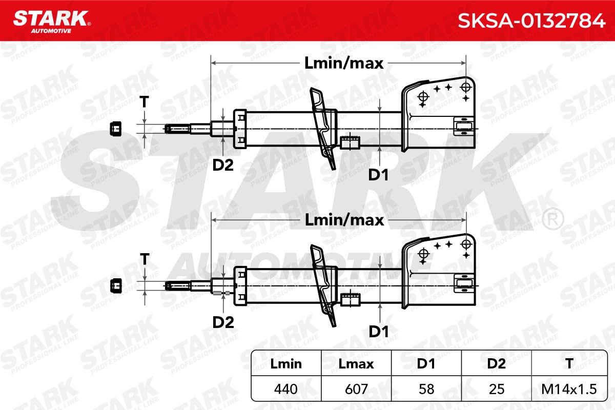 STARK SKSA-0132784 2x Ammortizzatore Anteriore Compatibilità con RENAULT Trafic 2 Furgonato FL