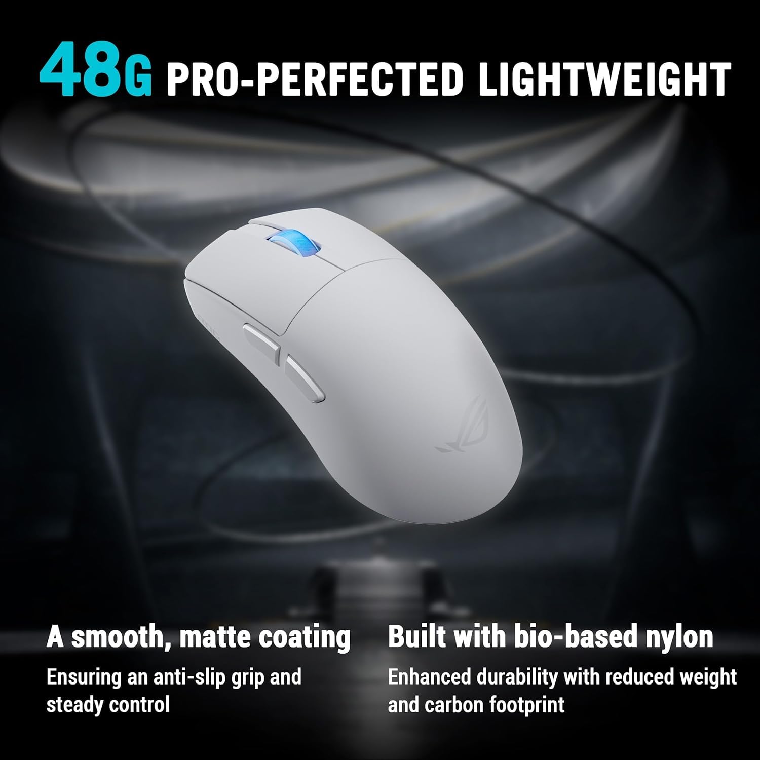ASUS ROG Harpe II Ace ML - Souris Gaming sans Fil Ultra-légère de 48g - capteur ROG Aimpoint de 42 000 DPI, 8KHz Polling Rate avec Speednova, Connectivité Tri-Mode, Micro-switches optiques ROG