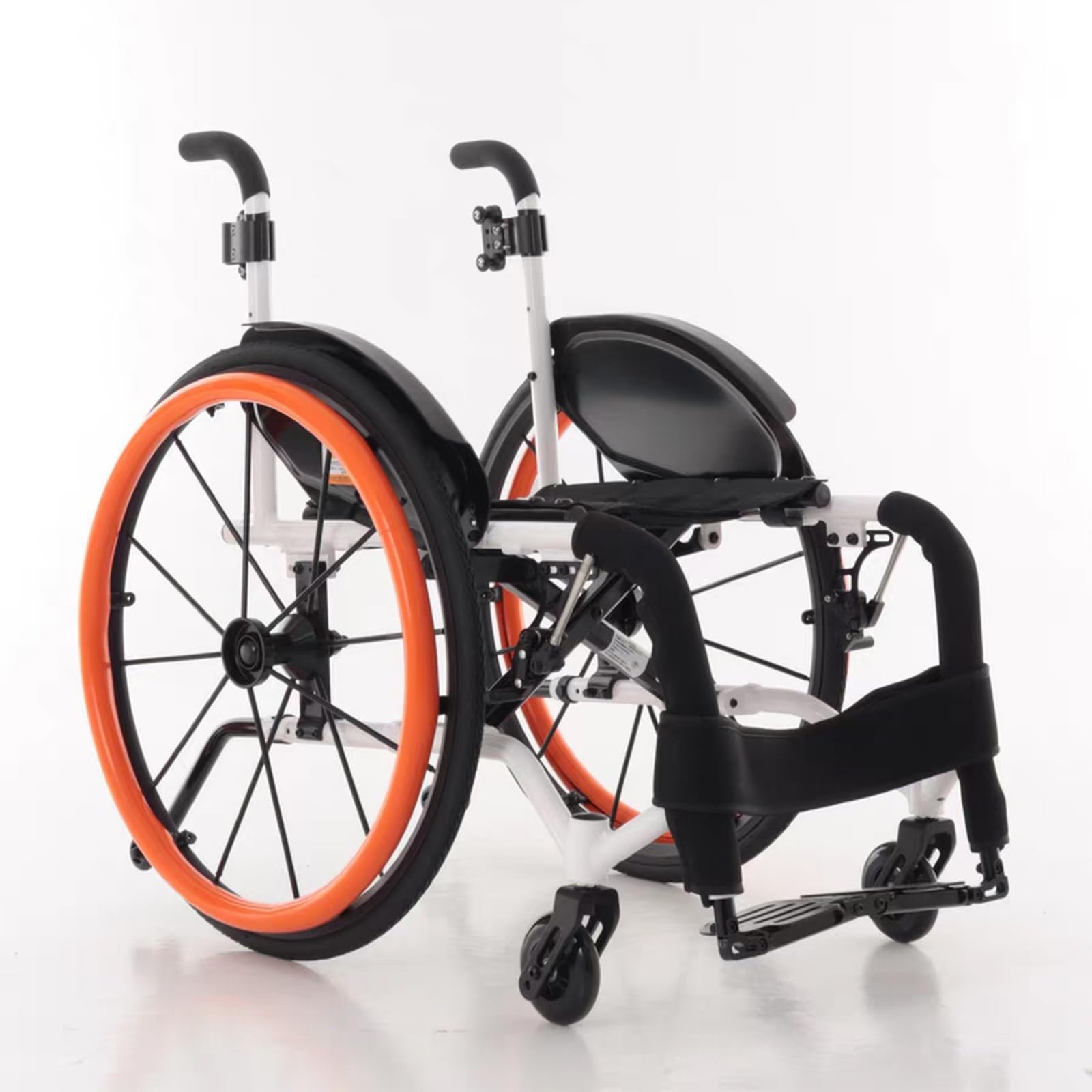 Sedia a rotelle pieghevole e semovente, Alluminio, Leggero, Compatto(Seat width 42cm/16.5in)