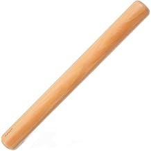 Bamber Wood Rolling Pin for Baking Wooden Rolling Dowel Stick Dough Roller for Cookie Dumpling Pastry Pizza Tortilla, 15 by 1.5