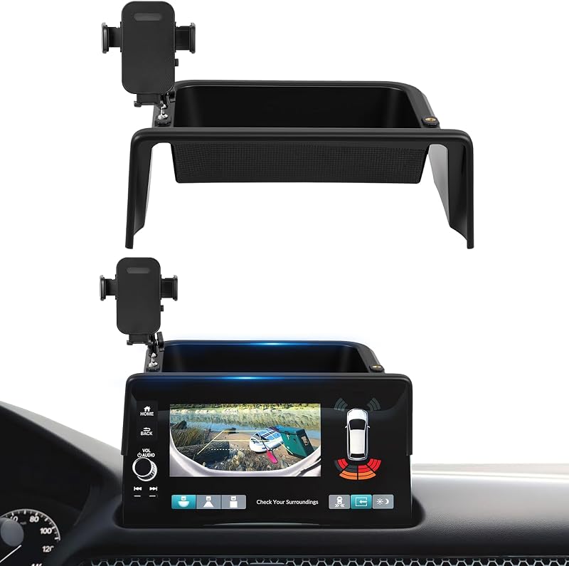 Suporte de Celular para Honda CR-V e HR-V 2023 a 2026 com Organizador para Tela de 7/9 Polegadas, Rotação de 360° e Encaixe para Celulares de 4,7 a 7 Polegadas, TUYICN