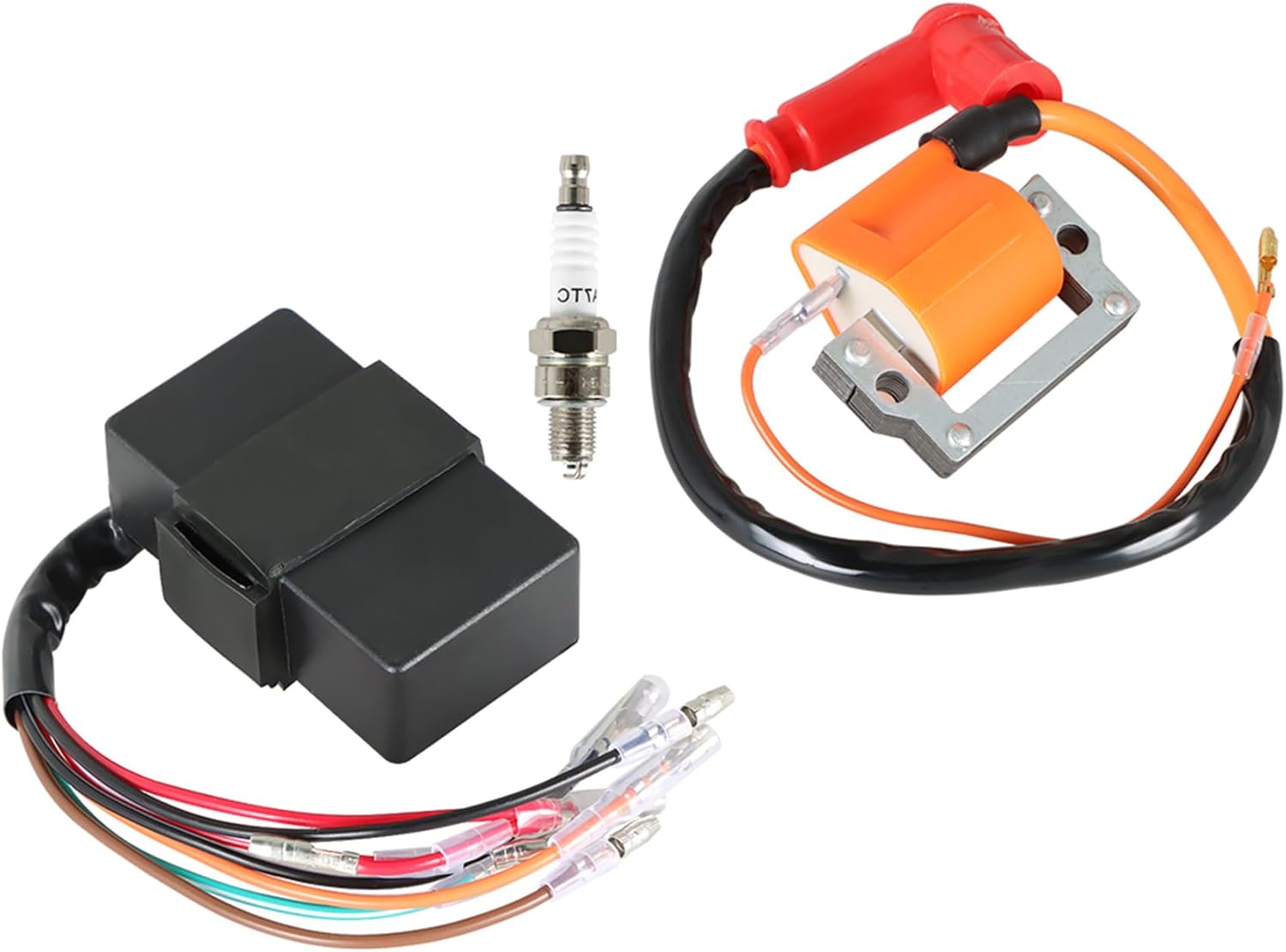 Silscvtt Golf Cart Ignition Coil CDI Box Spark Plug Replacement for Yamaha G1A Car Cart 2 Cycle 1979-1986 J10-85540-20-00 355-82310 8H4-82310-20-00