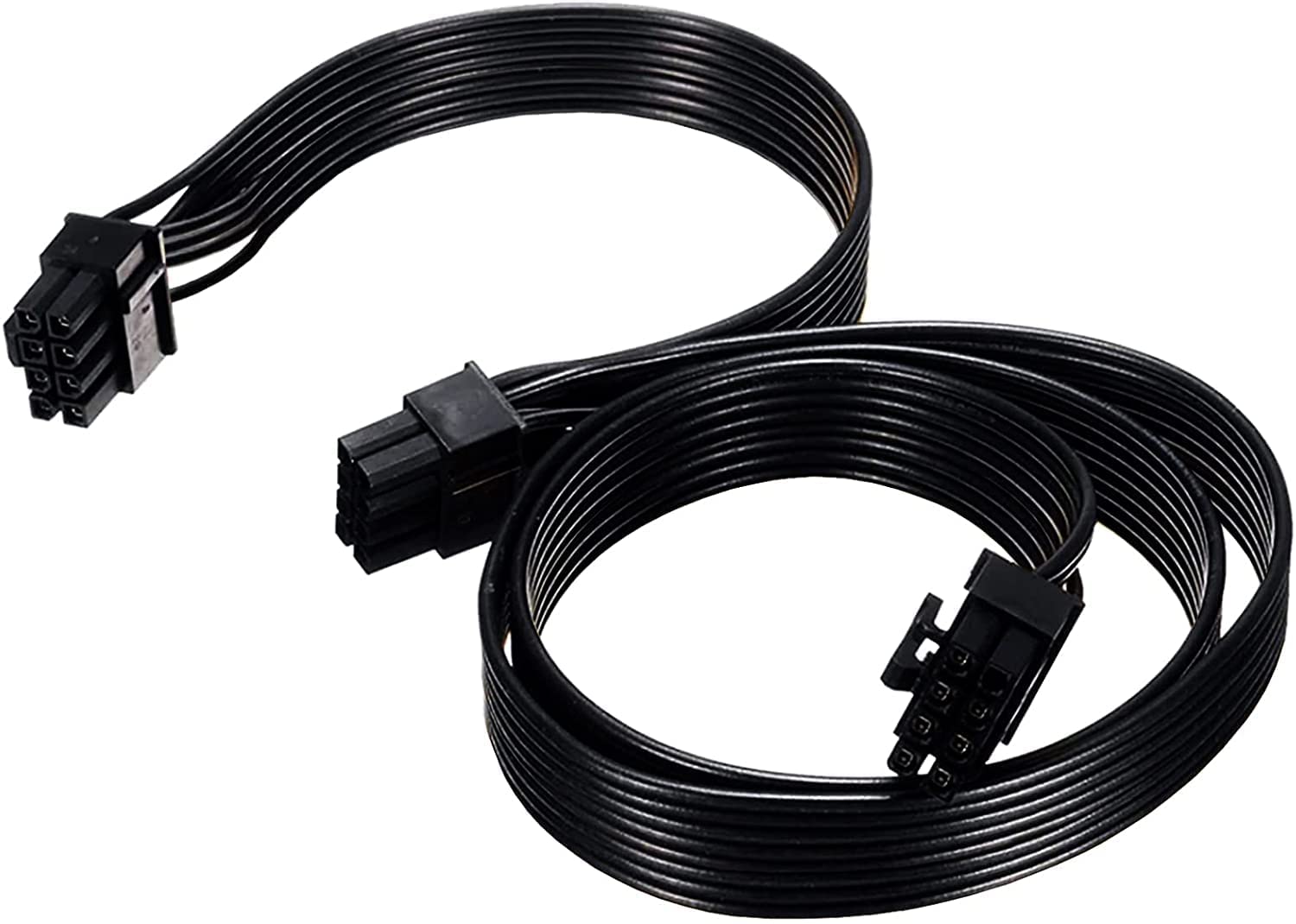 Electro Wolf 8 Pin Male to Dual PCIe 2X 8 Pin (6+2) Male Power Cable 60CM+20CM for Corsair Modular Power Supply 8Pin Male to Dual 8Pin Male