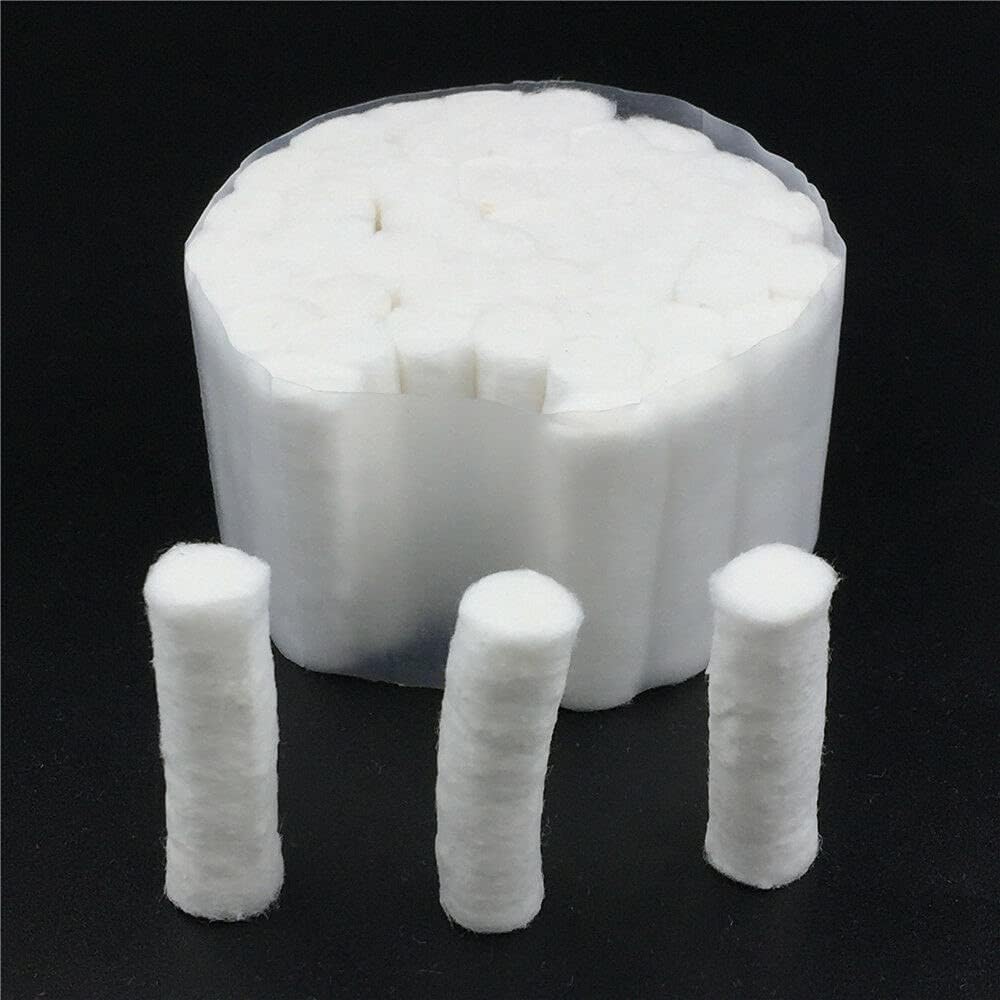 600 Dental Gauze Rolls, Cottons Pads for Dentists, Rolled Cotton Ball, Nose Plugs for Kids and Adults, Nosebleed Kit Accessories, Mouth Gauze, Non Sterile, 1.5 Inch