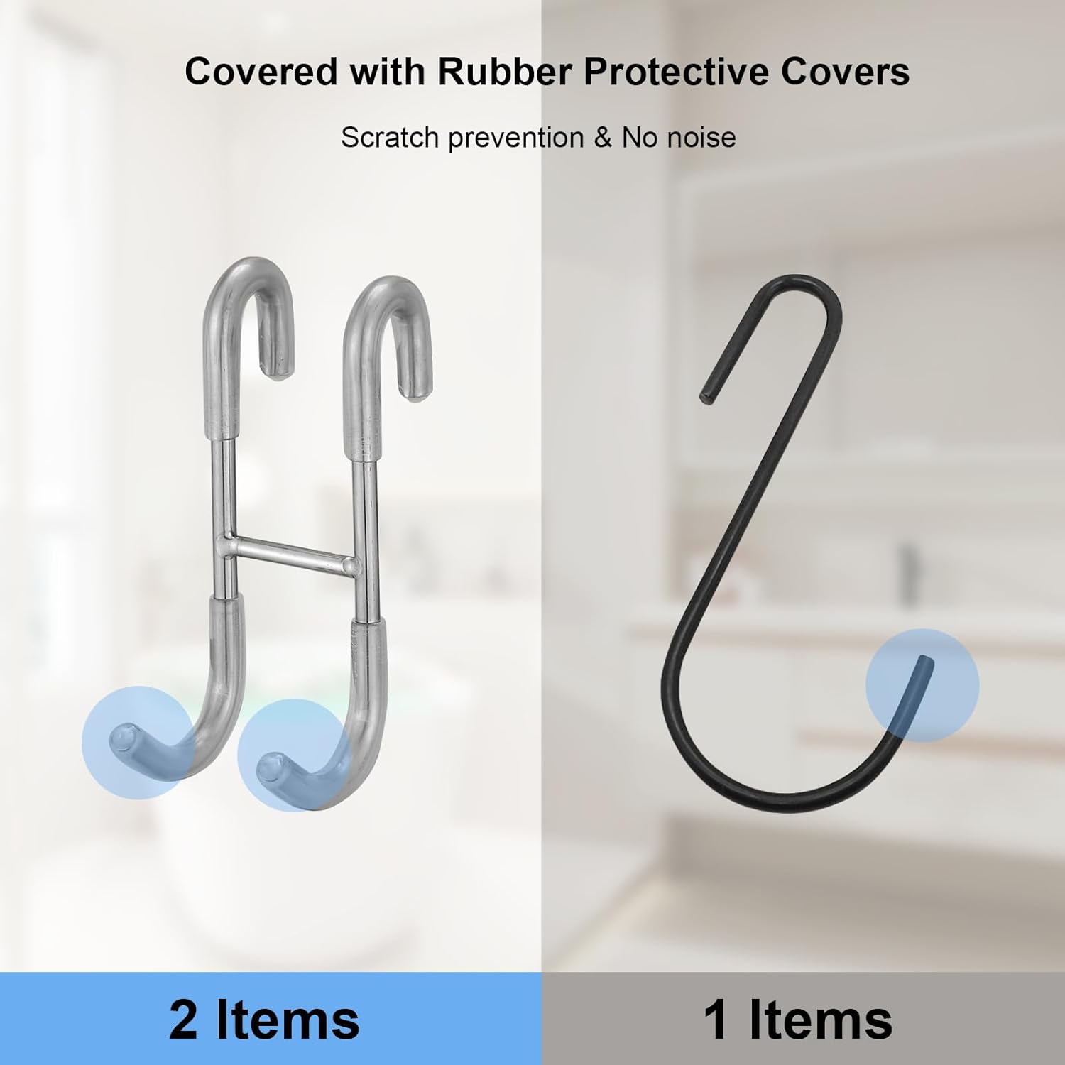 Homevacious 4 Pack Shower Door Hooks Towel Hooks for Bathroom Frameless Glass Shower Door SUS 304 Stainless Steel Drilling-Free Hanger Shower Hooks- Sliver - 4 pcs Chrome