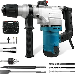 FINYQBET Furadeira de Impacto Elétrica 950W - 3 Modos - 3600 RPM, 2500 BPM - Inclui Acessórios e Maleta - Ideal para Profissionais e DIY - Perfura Concreto, Madeira, Aço(110V)