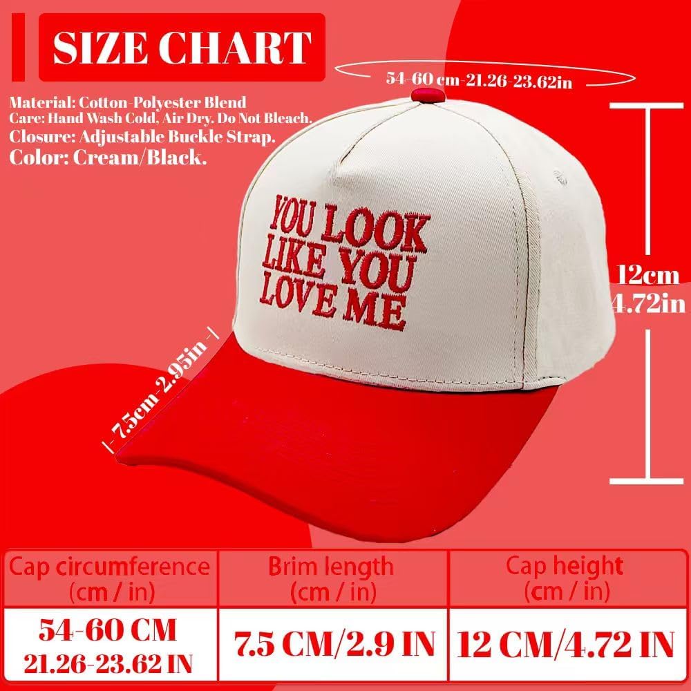 You Look Like You Love Me Hat Embroidered Hats Adjustable Baseball Caps Vintage Trucker Hats for Women Men - Image 3