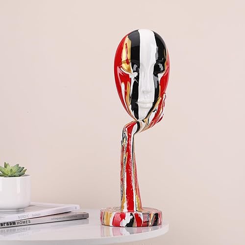 Miniatura 3 de suruim Estatua de arte femenino simple y creativa, colorida, pensadora, escultura abstracta, manualidades, adorno para el hogar, oficina, dormitorio