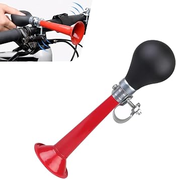 1 PC Bicycle Air Horn, Alloy Warning Reminder High Volume Horn, Suitable for Most Bicycles, Mountain Bikes, Beach Bikes Red