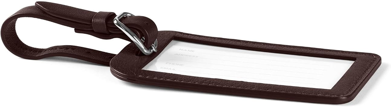 Brown Leatherology Standard Luggage Tag - Full Grain Leather - Brown