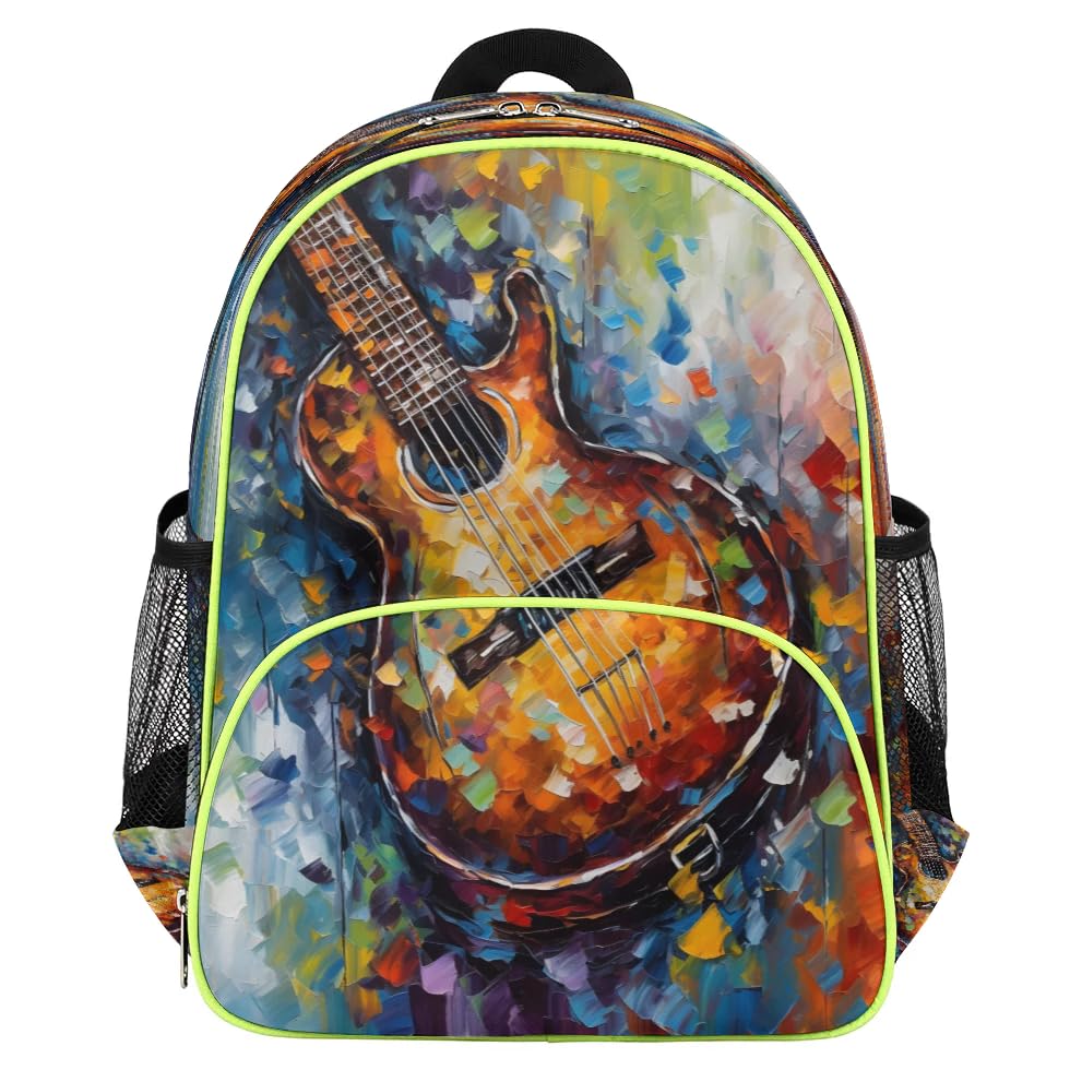 Sac à dos enfant guitare aquarelle petit sac école fille garçon