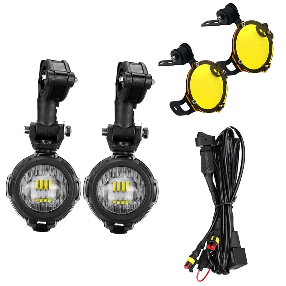 NEWFUN Feux Additionnels Moto,Feu De Brouillard Pour Motos,Lampe De Conversion Led Externe,Ip67, 40w,Rotation Sur 360 Degrés,Convient Aux Motos Et Aux Voitures Électriques
