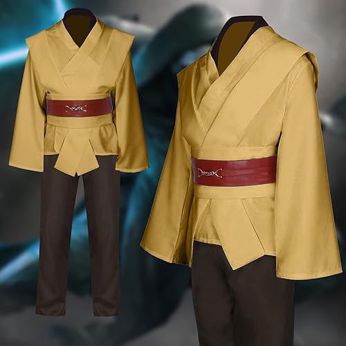 Miniatura 3 de Star Jedi Knight Cos - Traje de Jedi para niños, traje inspirado en Luke Skywalker con toque mandaloriano