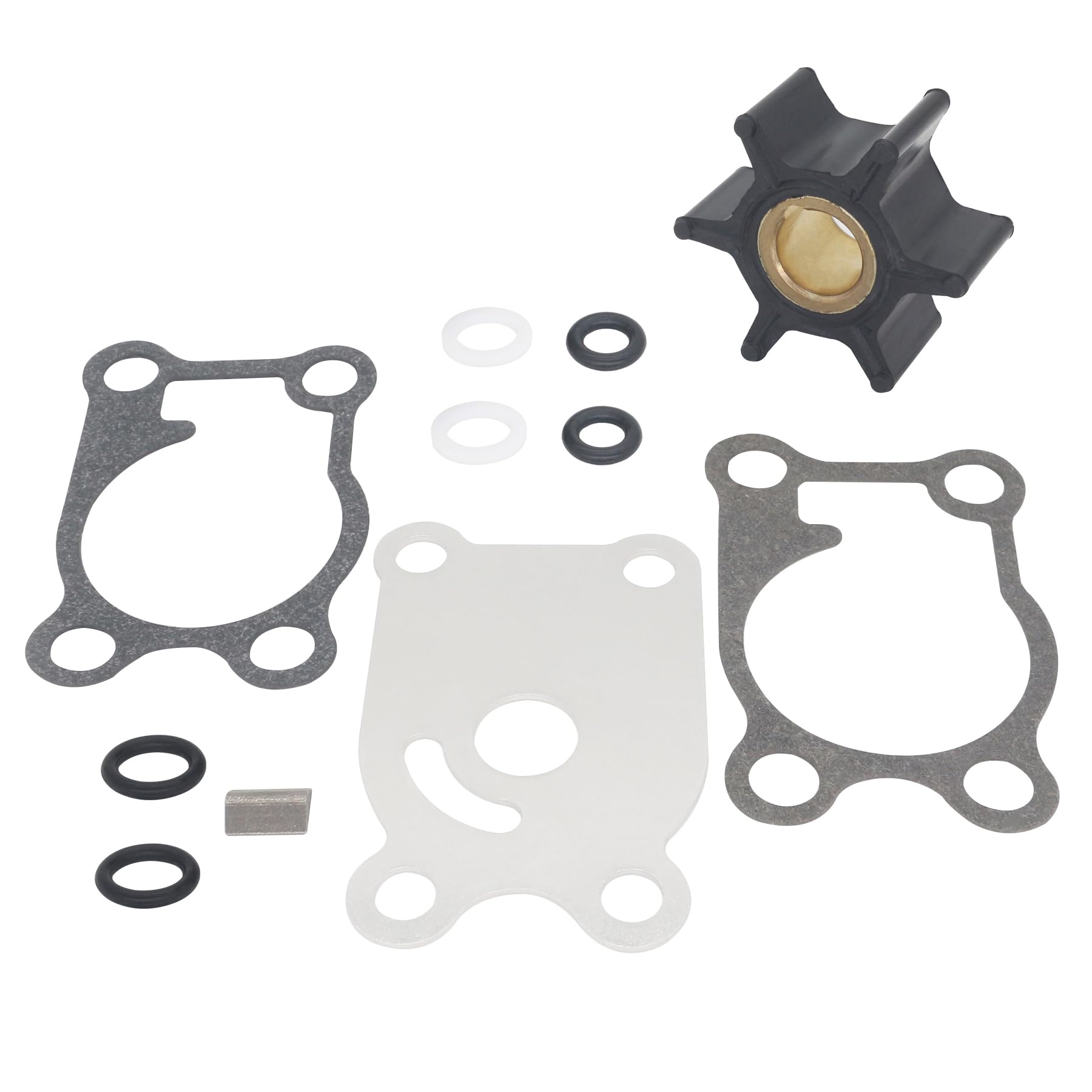 Photo 1 of 0396644 Water Pump Impeller Repair Kit for Evinrude Johnson OMC BRP 2 Stroke 4 4.5 5 6 7.5 8 HP Outboard Motor Boat Engine Replacement 396644 0389844 389844 0765603 765603 Sierra 18-4529