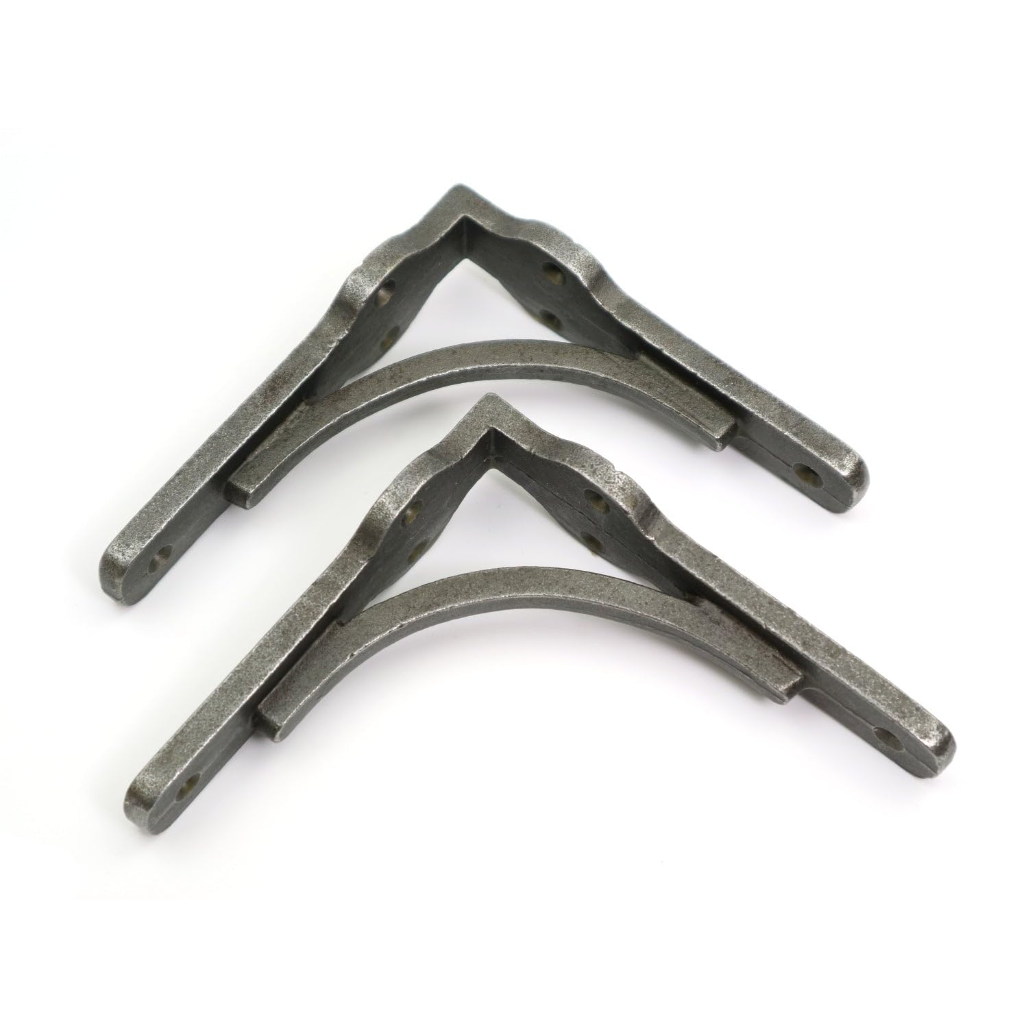 Oakcrafts Cast Iron Pair Of Antique Heavy Duty Gallows Shelf Brackets - 150Mm X 150Mm