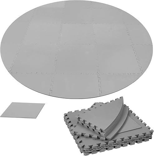 Tapete protector de suelo para bañera de hidromasaje, tapete de suelo de espuma de 80 pulgadas de diámetro, tapete antideslizante para piscina para