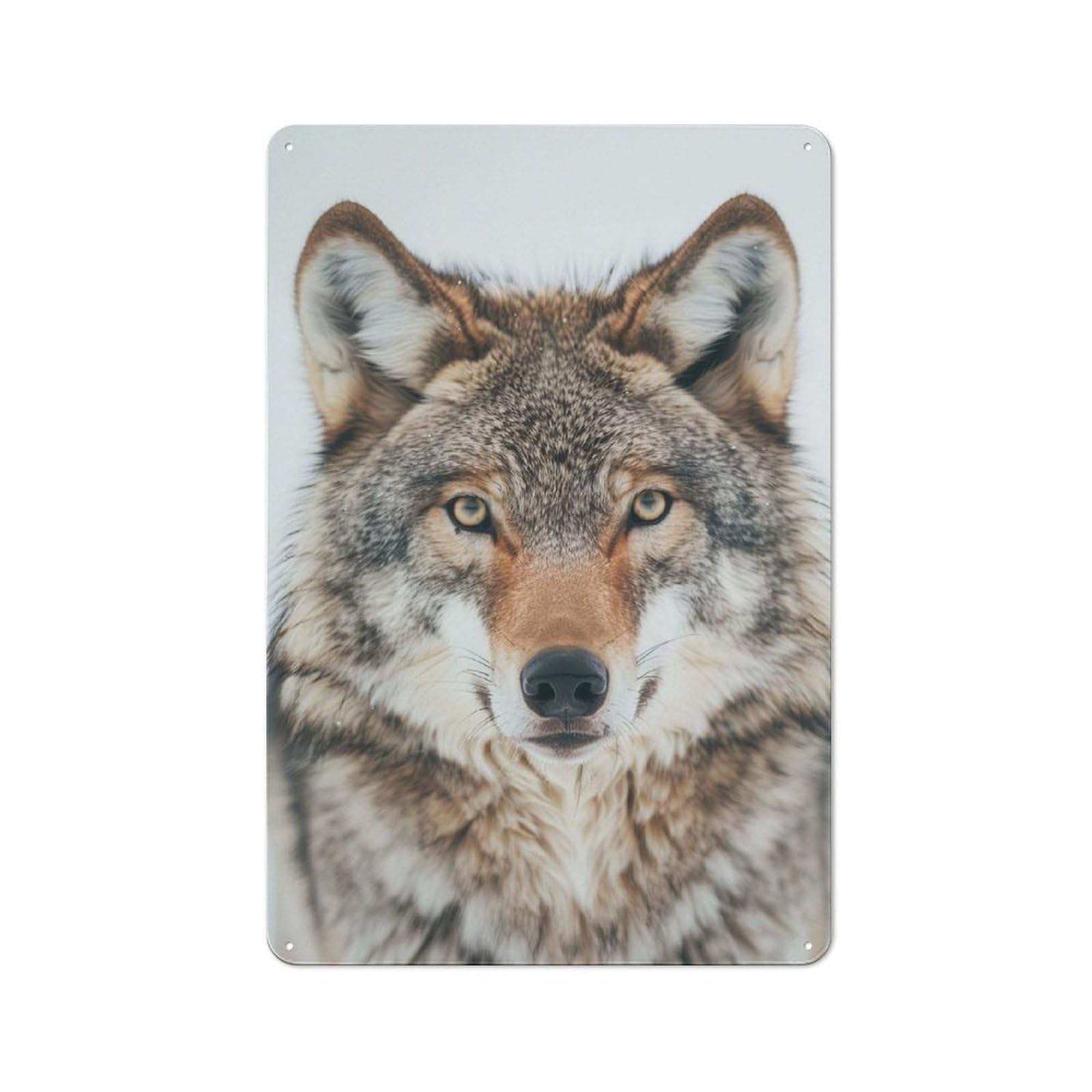 Junmoney Wolf Face Retro Metal Sign 30X20cm Featuring For Bar Or Restaurant, For Bar Decor Enthusiasts