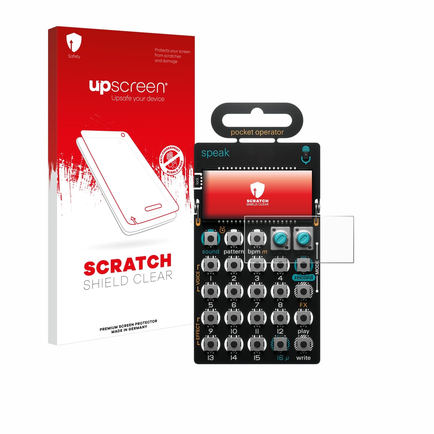 upscreen Scratch Shield Screen Protector compatible with Teenage Engineering PO-35 speak - HD-Clear, Anti-Fingerprint